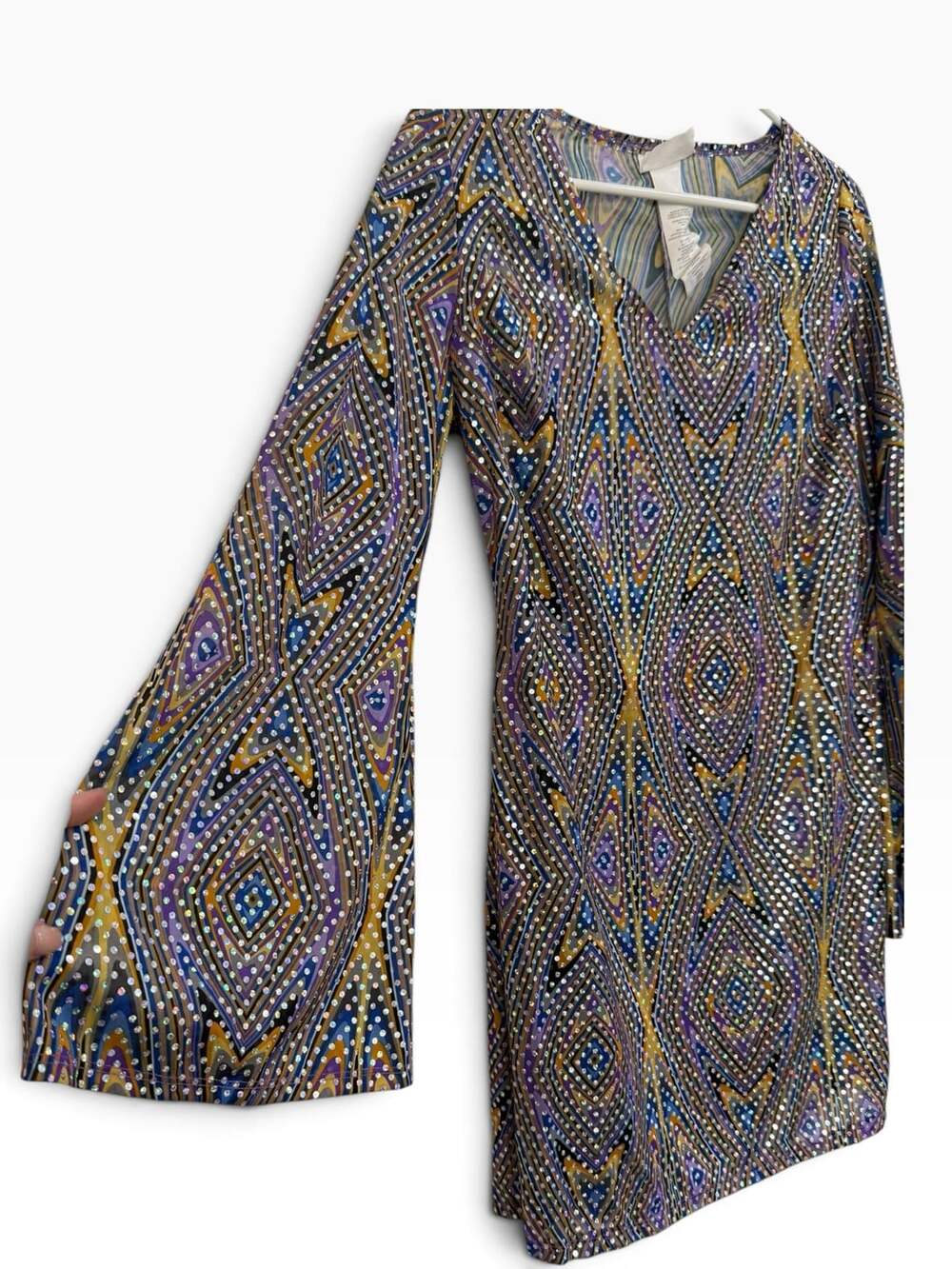 California Costumes Vintage 70s Disco Hippie Dress